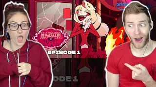IT'S FINALLY HERE!!! Reacting to "Hazbin Hotel Official Full Episode 1 "OVERTURE"" with Kirby!