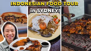TASTY INDONESIAN FOOD TOUR in SYDNEY Australia! Nasi Goreng, Fried Chicken &More! Sydney Weekly Vlog