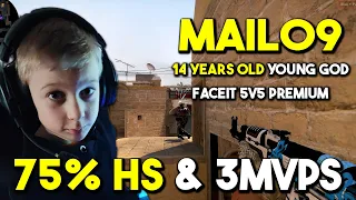 14 YEARS OLD YOUNG GOD MaiL09 24Kills on Mirage - 75% Headshots & 3MVPs - FACEIT RANKED PREMIUM