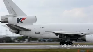 LOUD!!!!! Kelowna Flightcraft DC-10 Taking Off From Miami International