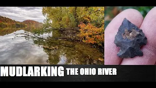 Mudlarking The Ohio River -  Indian Artifacts - Arrowheads - Archaeology - Documentary -