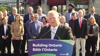Premier Ford Holds a Press Conference in Niagara Falls | September 21