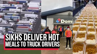 Sikhs deliver hot meals to truck drivers stranded on UK's border with France | Cobrapost