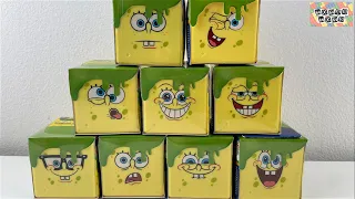 SpongeBob SquarePants Mystery Figures with Slime Unboxing Toy Review ASMR | Spongebob Slimeez