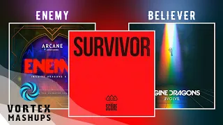 Survivor × Enemy × Believer | Mashup (The Score, Imagine Dragons)