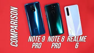 Redmi Note 9 Pro vs Redmi Note 8 Pro vs Realme 6 Comparison - How do these phones differ?