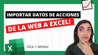 📈 ¿COMO IMPORTAR DATOS DE ACCIONES? EN TIEMPO REAL DE LA WEB A EXCEL | Fácil y rápido! 💪