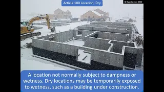 100 Days of Article 100: Dry, Damp, and Wet Locations