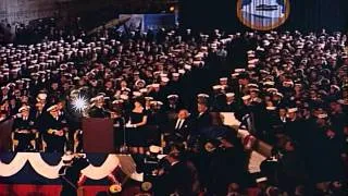 US Navy officials, sailors and other dignitaries at commissioning of USS Kitty Ha...HD Stock Footage