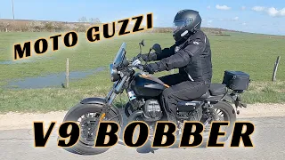 MOTO GUZZI V9 BOBBER . Eric nous parle de sa moto lors d'une balade moto en Lorraine