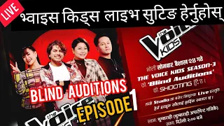 The voice of kids nepal season 3-2024||blind auditions live shooting update || pramod,Milan, Melina