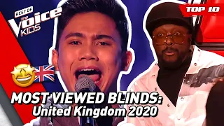 TOP 10 | MOST VIEWED Blind Auditions of 2020: UK 🇬🇧 | The Voice Kids