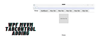 How to Create a Tab Control in WPF MVVM Application using C#