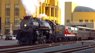 Santa Fe 3751 Steam Engine at Union Station in 4K Quality