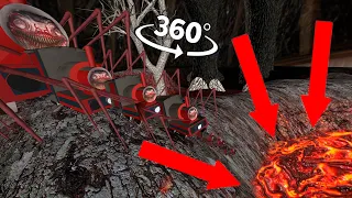 Big & Small CHOO CHOO CHARLES go to the lava VR 360°