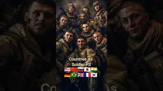 Countries As Soldiers P-2 (AI generated images) || midjourney #ai  #geography #shorts