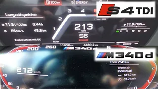 BMW M340d vs. Audi S4 TDI | 100-200km/h & 0-100km/h | ACCELERATION