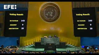 Esmagadora maioria de 143 países pede integração plena da Palestina na ONU