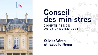 Compte rendu du Conseil des ministres du 8 mars 2023