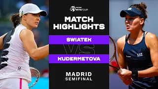 Iga Swiatek vs. Veronika Kudermetova | 2023 Madrid Semifinal | WTA Match Highlights
