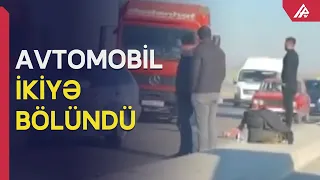 Böyükşor yolunda ağır qəza: sürücü yaralandı - APA TV