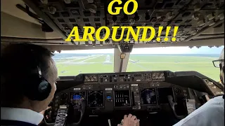 BOEING 747 "GO AROUND, GO AROUND" At 200 feet, ..  Houston Airport.