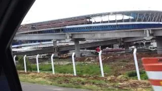 Arena do Grêmio ainda em Construção, vista lateral pela Freeway