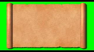 Blank Old Paper Scroll Animation in Green Screen | Check Description Below