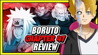 Jiraiya's Heartbreaking Return & Isshiki Otsutsuki Rebirth! Boruto Chapter 47 Review!