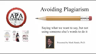 APA Style 7th Edition - Avoiding Plagiarism - APA Simplified