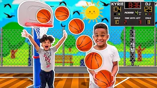 DJ & KYRIE 1 VS 1 BASKETBALL GAME WITH THE PRINCE FAMILY WINNER WIN MYSTERY GIFT!!