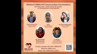 BRAVE Communities Conversation - 20 Years Later: Confronting the Legacy of Xenophobia & Islamophobia