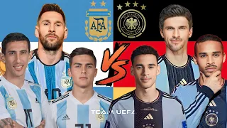 Argentina 🆚 Germany 😯🔥💪 football comparison (messi,di maria,dybala,muller,sane,musiala...)