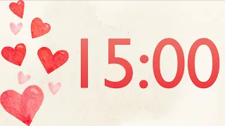 15 Minute Fun Valentine's Heart Timer (Harp Tones at End)