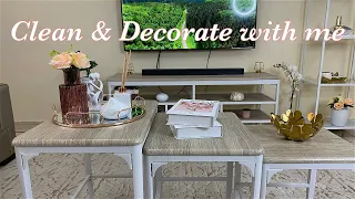 Clean and Decorate With Me | Living Room | Clean with me | Decorate with me