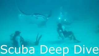 Buceando con mantas en Las  Maldivas 1. Scuba Deep Dive.