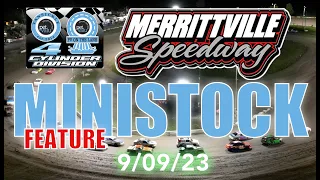 🏁 Merrittville Speedway 9/09/23 4 CYL MINISTOCK FEATURE RACE - 20 Laps - 4K Aerial Footage