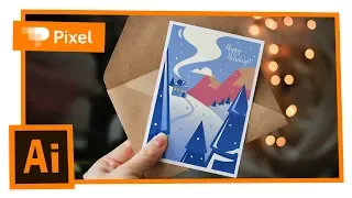 Рисуем зимнюю открытку Happy Holidays в Adobe Illustrator