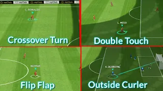 [Advance + Classic] Crossover Turn, Outside Curler, Flip Flap, Double Touch - TUTORIAL | PES21Mobile