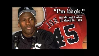 Michael Jordan (Age 32) Returns To The NBA For The First Time (1995 News Coverage)