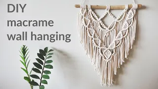 Boho Macrame Wall Hanging Tutorial (with relaxing lofi music)