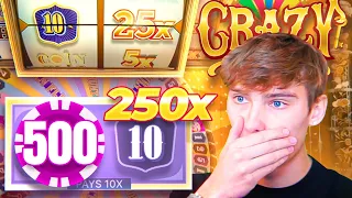 THE MOST INSANE 250x TOP SLOT WIN ON CRAZY TIME!