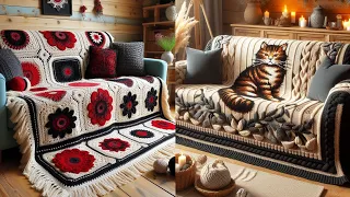 Classy Sofa Blanket Modal (Share Ideas) #crochet #blanket #knitted