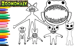 Monsters from Zoonomaly 2 Zoonomaly Coloring Pages How to color