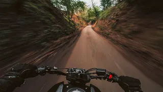 First Spring Ride, Narrow country lanes. | YAMAHA MT-07 AKRAPOVIC + QUICKSHIFTER [4K]