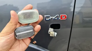 Auto VLOG: Turn Signal Side Marker, Cheek Lights LED Replacement Toyota Fortuner - Brightness Test!