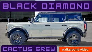 2022 Ford Bronco Black Diamond - Cactus Grey walkaround video B04