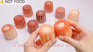 【ASMR】パキパキスライム🥮カヌレキャンドルクラッキング🥛【音フェチ】cracking wax slime canele 크래킹 슬라임 카누레스 과자