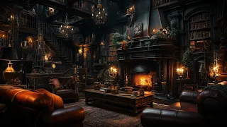 Tranquil Rainfall & Crackling Fireplace For Cozy Reading Symphony | Relaxing Atmosphere | ASMR