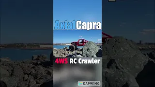 On a ROCKY Stroll | Axial Capra 4WS RC Crawler RED Currie Edition #shorts